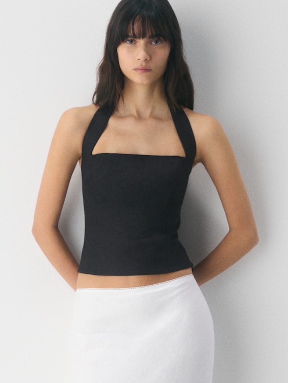 Aritzia Whisper Linen Halter Top